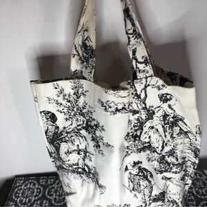 Elegant Black and White Tote Bag
